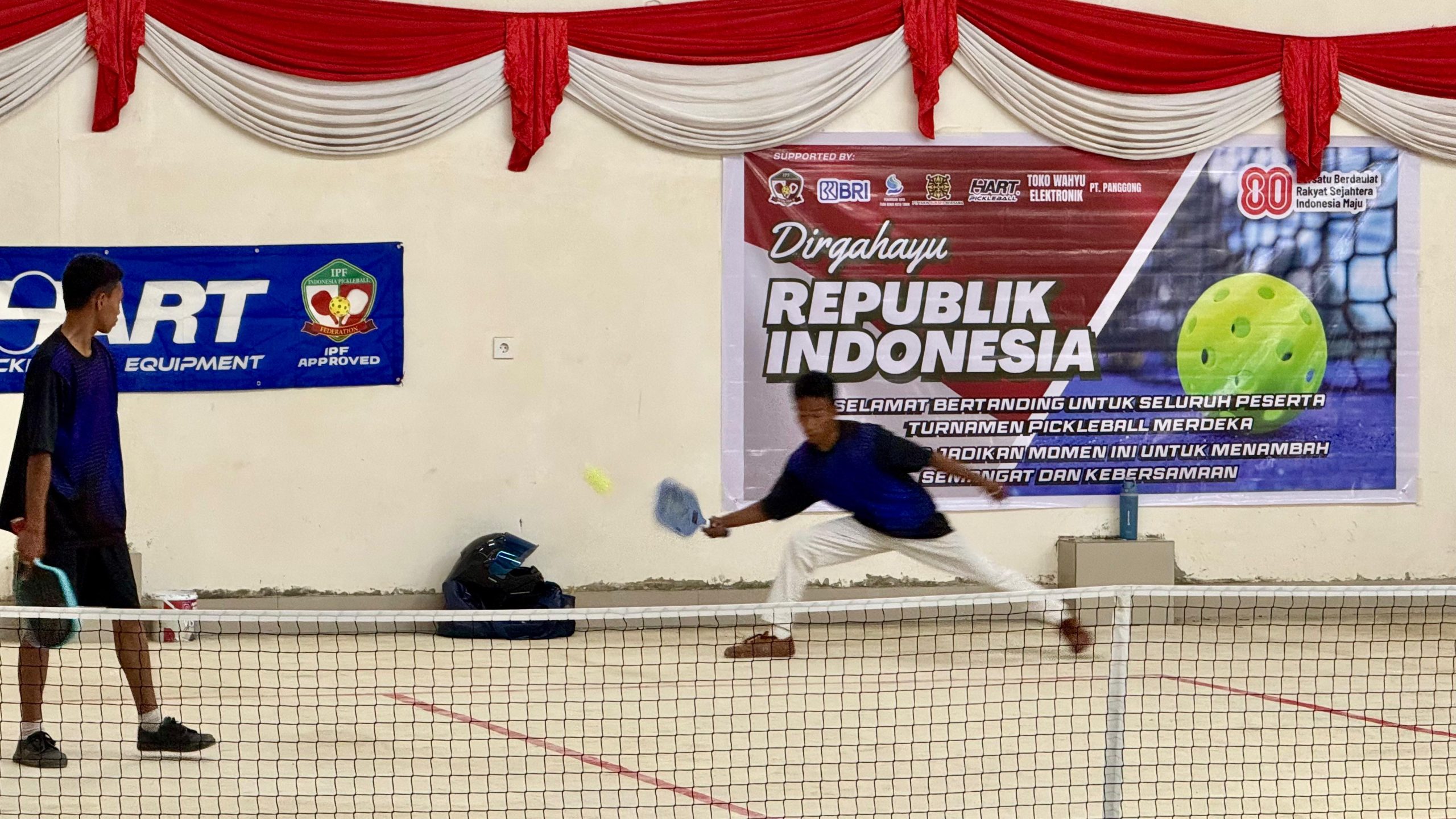 Turnamen Pickleball Merdeka Champions 2025 di Wahyu Sports Station Jalan Yos Sudarso 2, Sangatta