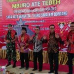 perayaan budaya Kerja Tahun Karo yang digelar di Gedung Pencak Silat, Jalan Soekarno-Hatta, Sangatta Utara, Minggu (17/8/2025)