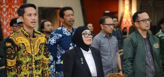 Suasana pelantikan PWI Bontang
