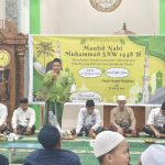 Ustadz Muhammad Arif, saat memberikan tausiah di Masjid Baitul Muhibbin