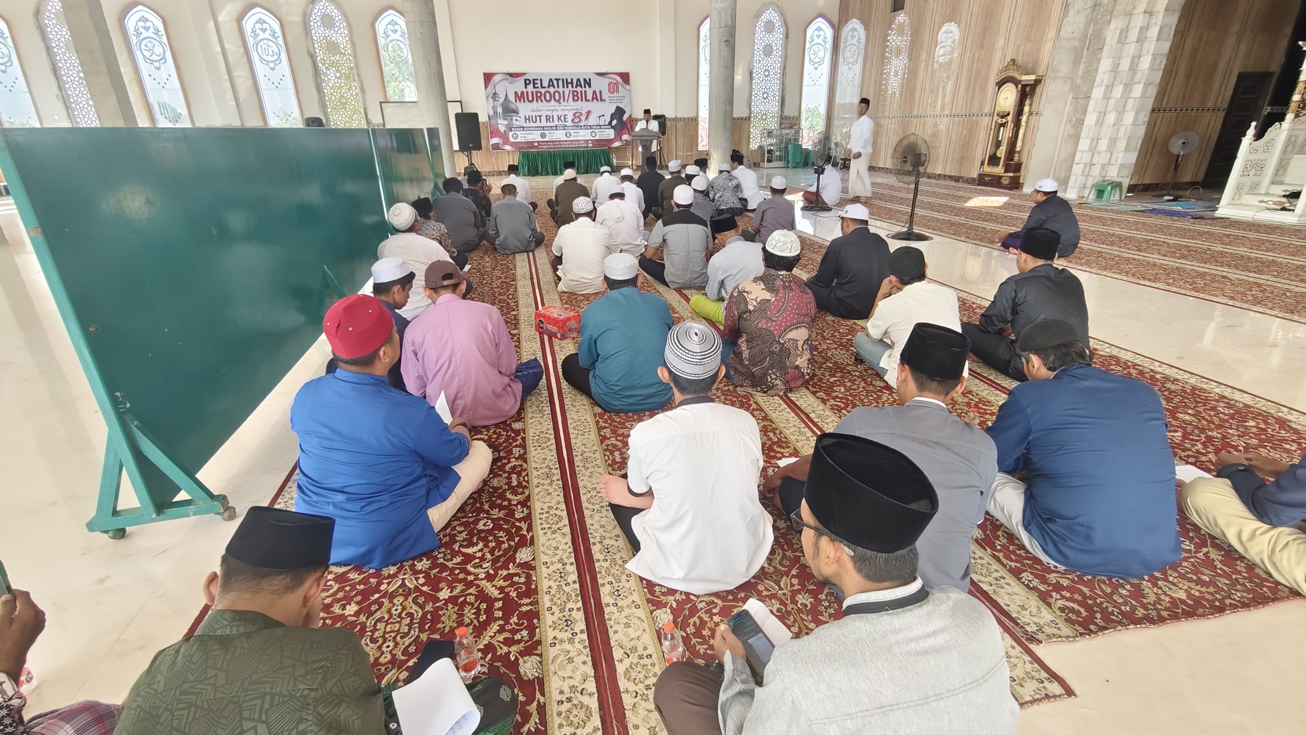 Suasana pelatihan Muraqqi di Masjid Keramat Sangatta Utara