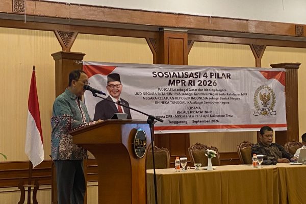 anggota DPR RI sekaligus MPR RI Daerah Pemilihan Kalimantan Timur, KH Aus Hidayat Nur, di Grand Elty Singgasana, Tenggarong, Kabupaten Kutai Kartanegara, Senin (28/9/2026).