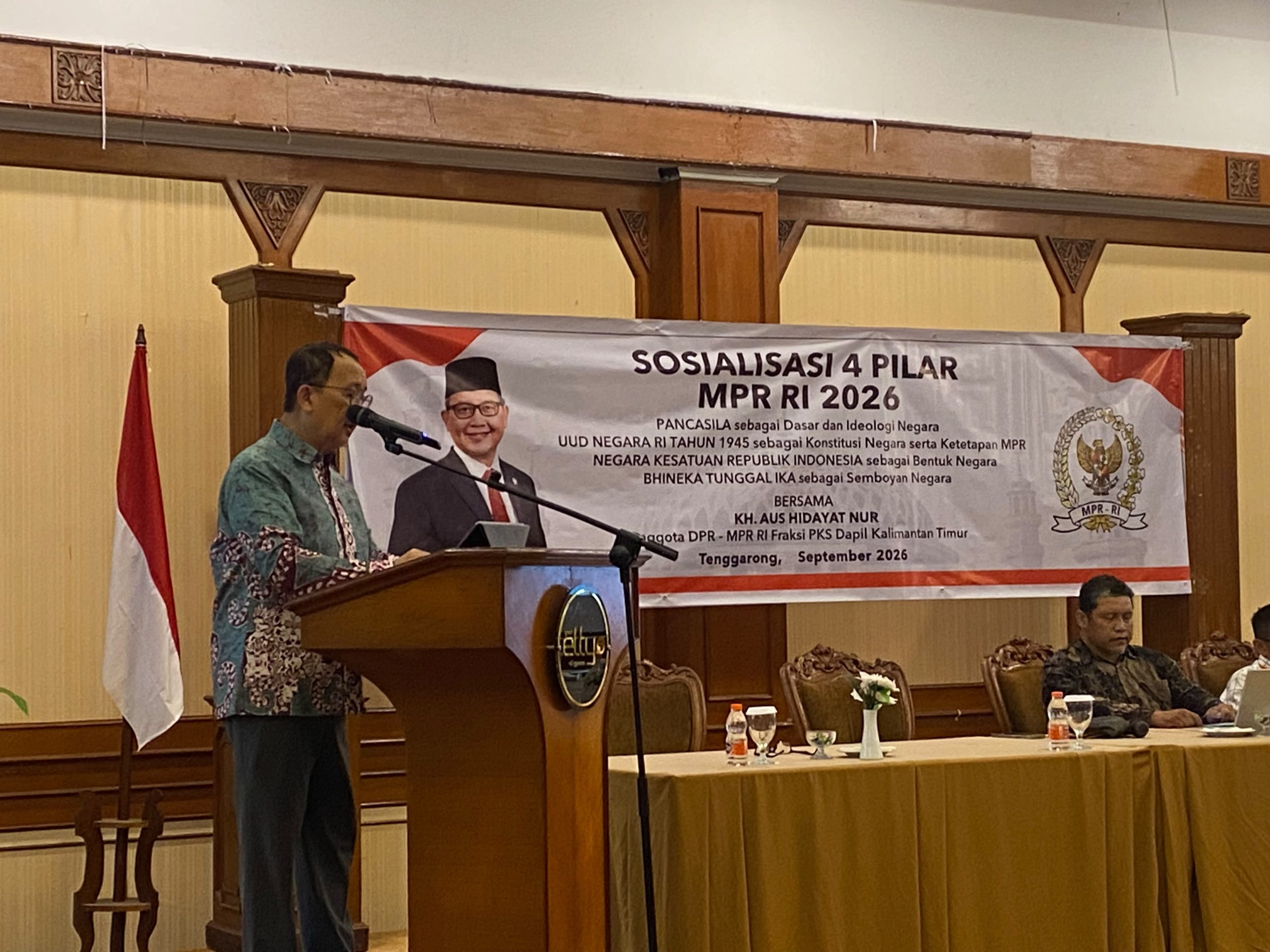 anggota DPR RI sekaligus MPR RI Daerah Pemilihan Kalimantan Timur, KH Aus Hidayat Nur, di Grand Elty Singgasana, Tenggarong, Kabupaten Kutai Kartanegara, Senin (28/9/2026).