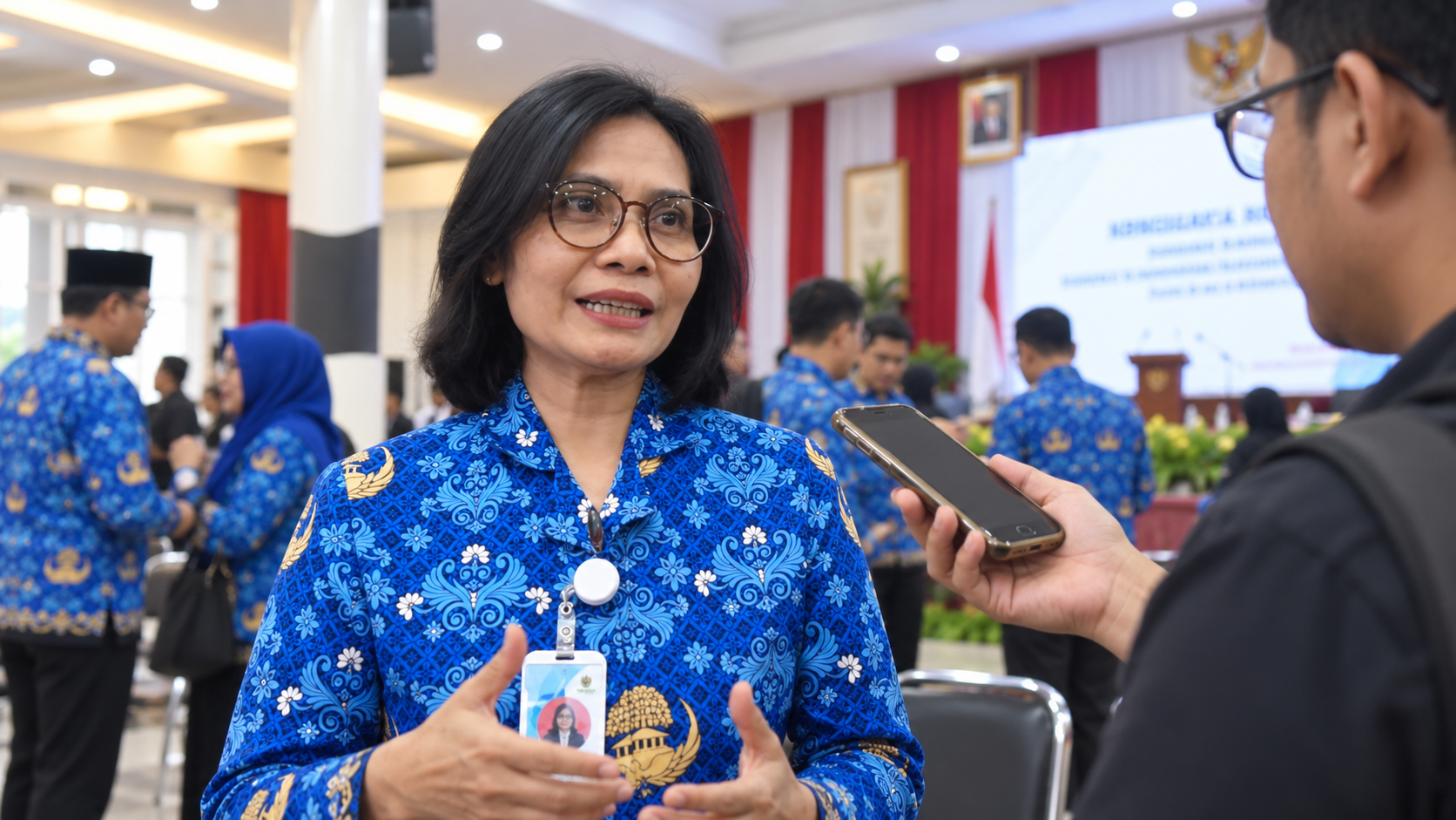 Kepala Dinas Kesehatan Kukar, Ismi Muffidah saat wawancarai awak media (dok.Wnews.co.id)