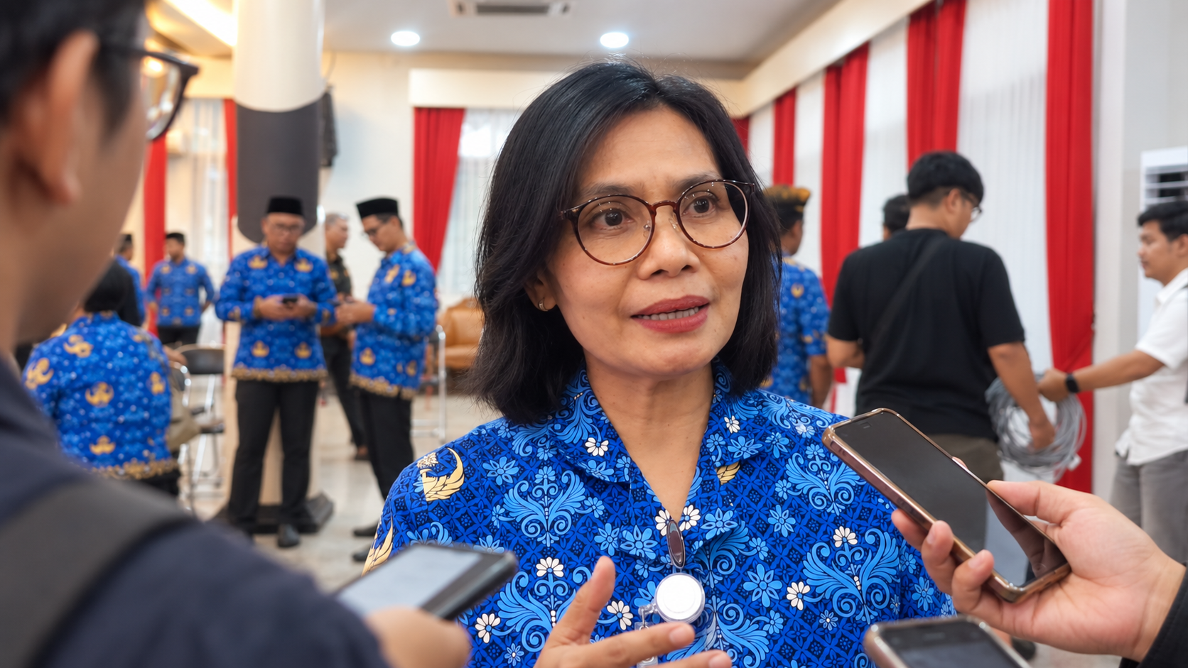 Kepala Dinas Kesehatan Kukar, Ismi Muffidah saat wawancarai awak media (dok.Wnews.co.id)